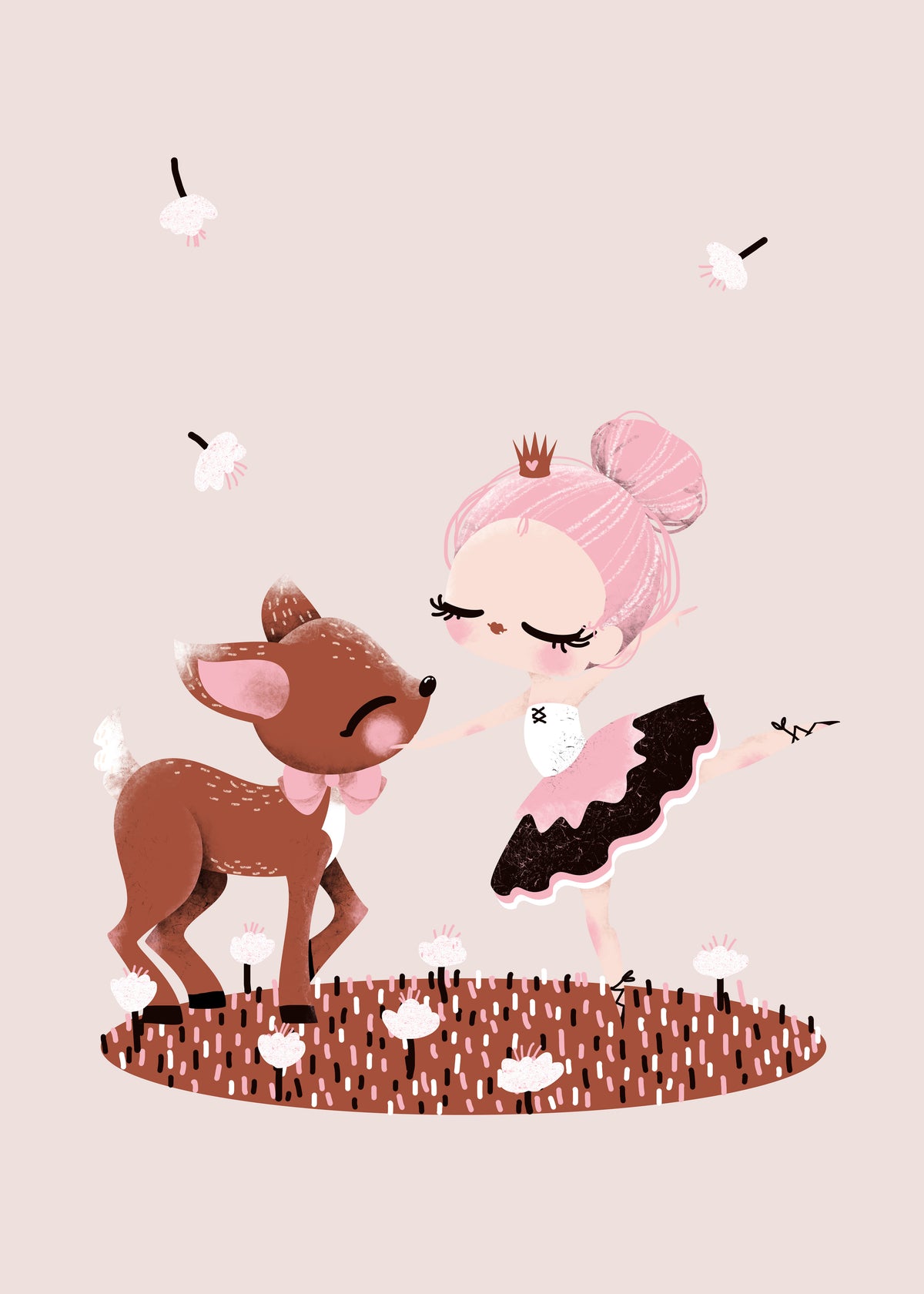 The Fawn and the Ballerina - Unframed art print