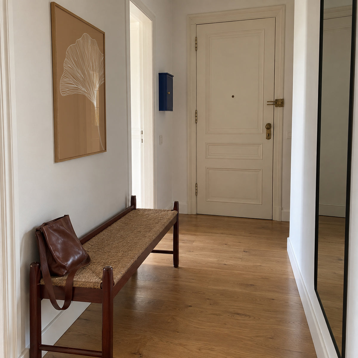 Nude ginkgo - Framed poster in an interior