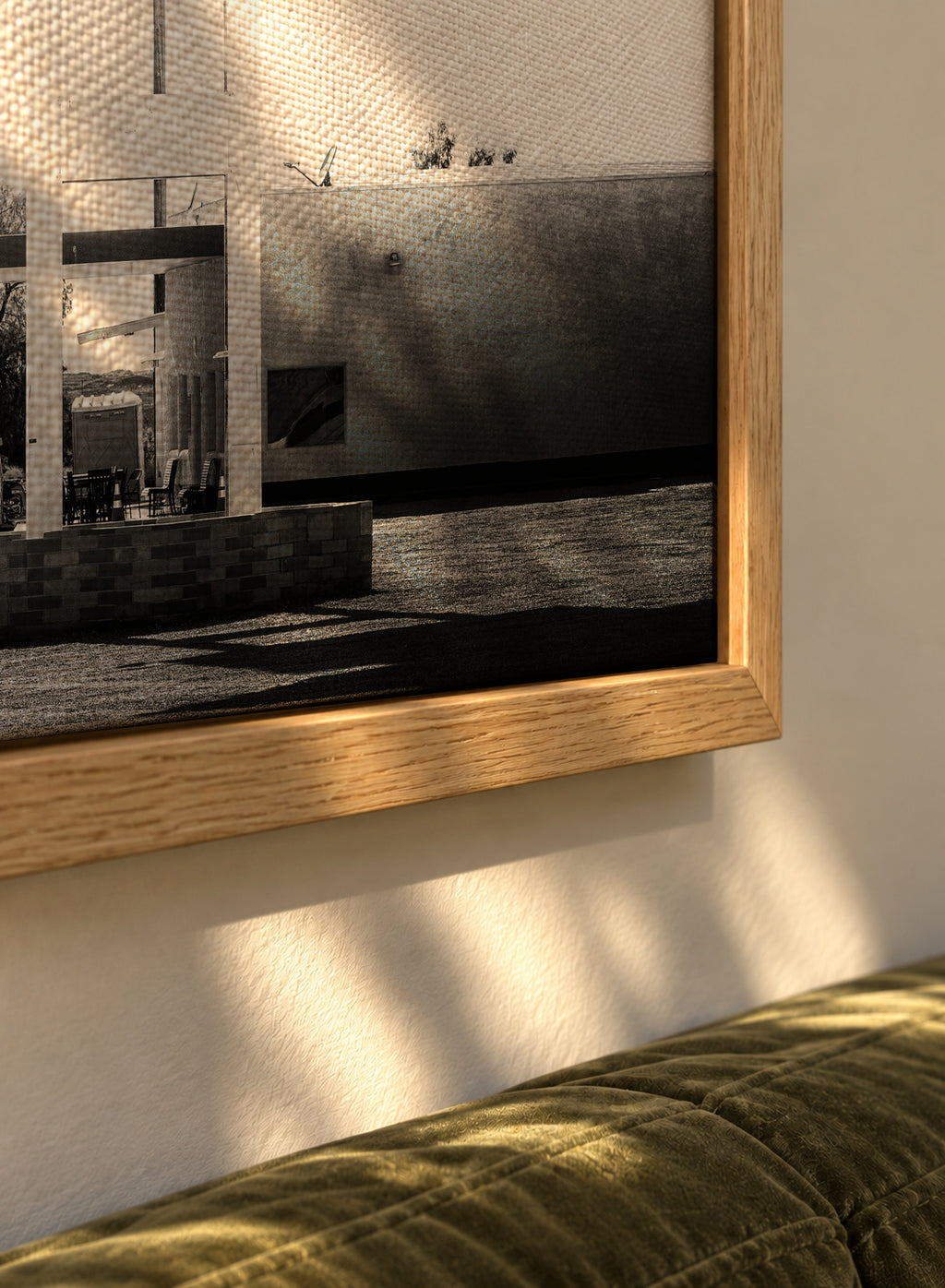 Black Arizona - Route 66 Motel Cafe - Framed canvas detail