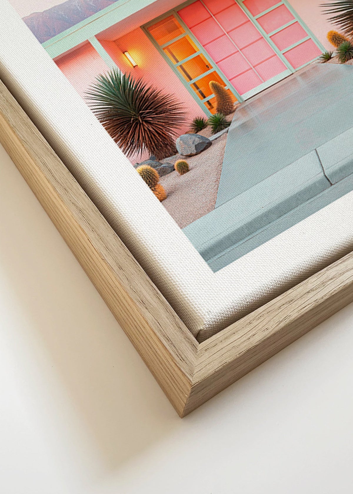 Stampa botanica Palm Springs rosa – Canvas detail