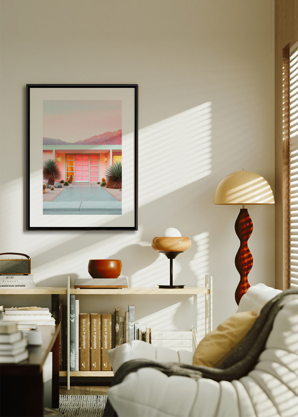 Stampa botanica Palm Springs rosa – Canvas2
