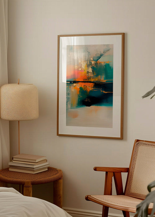 Quadro astratto con riflessi acquatici – Product1