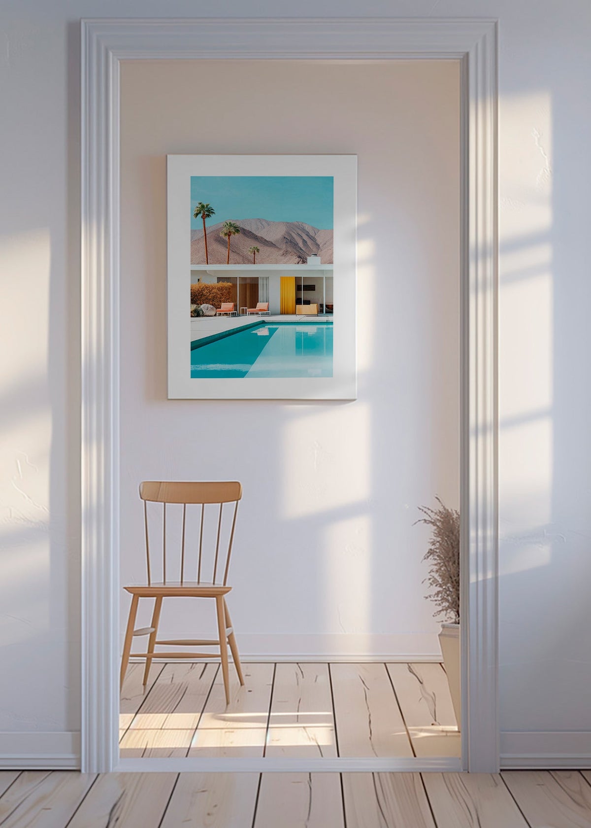 Paesaggio con piscina e palme – Canvas