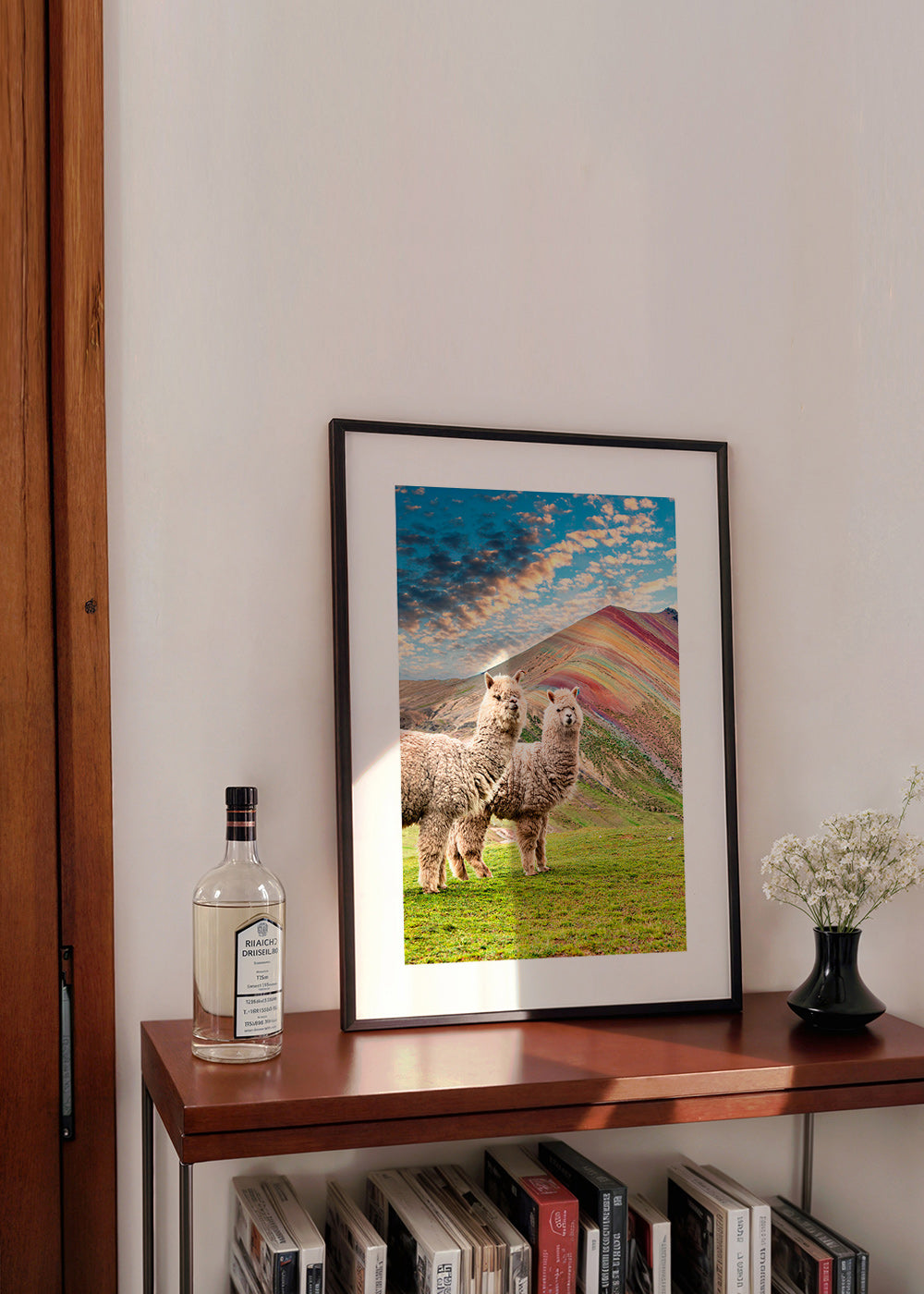 Opera alpaca sulla montagna arcobaleno – Product1
