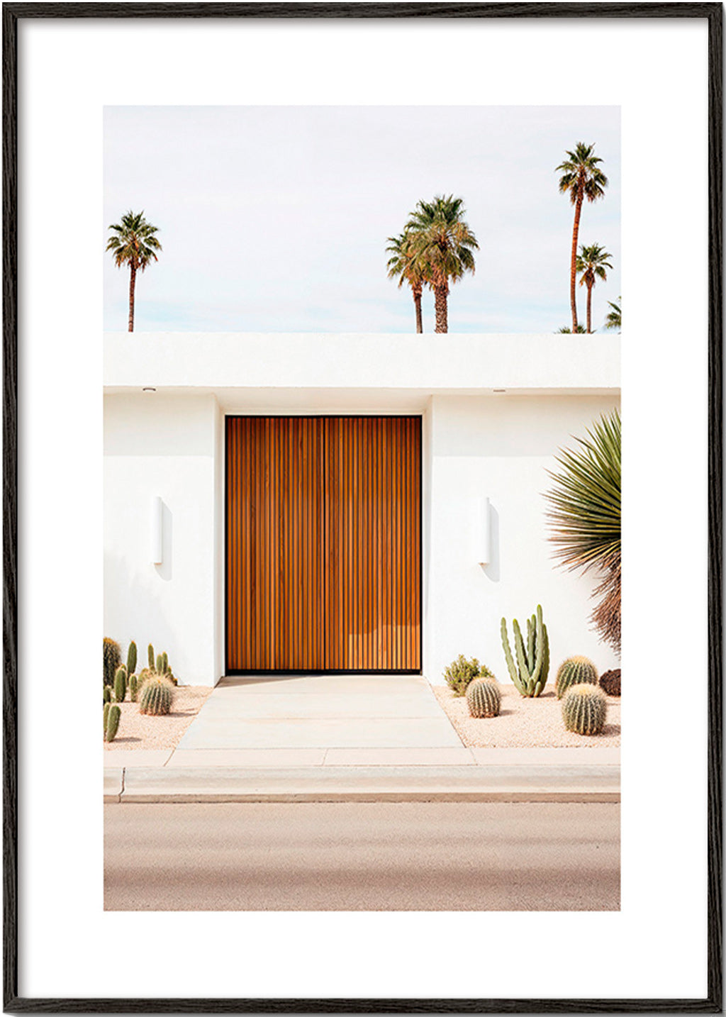 Fotografia architettonica con porta a lamelle – Black Frame