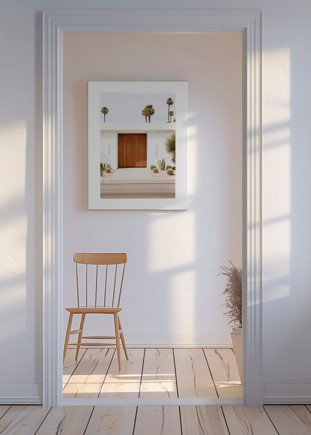Fotografia architettonica con porta a lamelle – Canvas