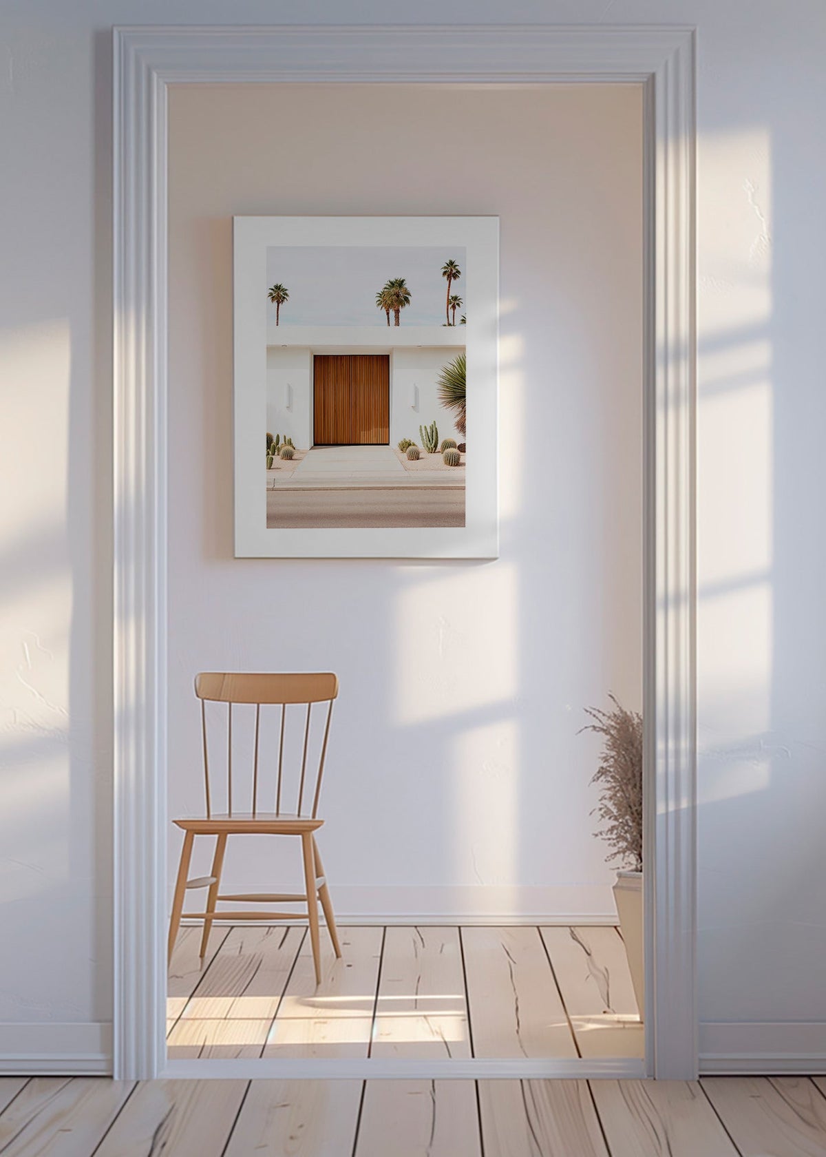 Fotografia architettonica con porta a lamelle – Canvas