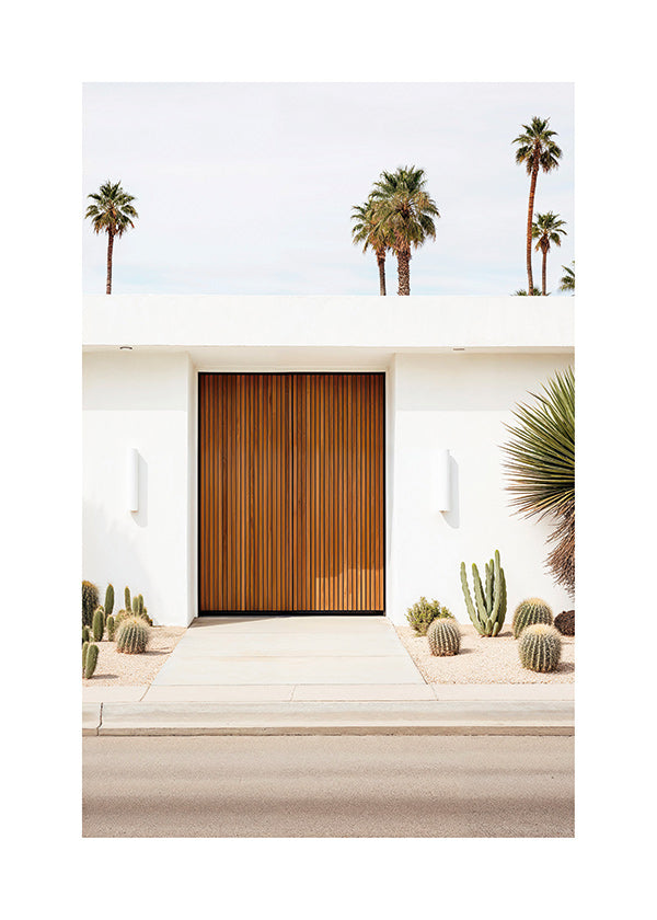 Fotografia architettonica con porta a lamelle