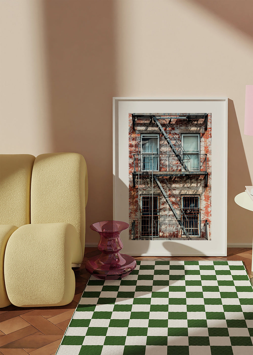 Fotografia urbana di facciata con scala antincendio – Product2