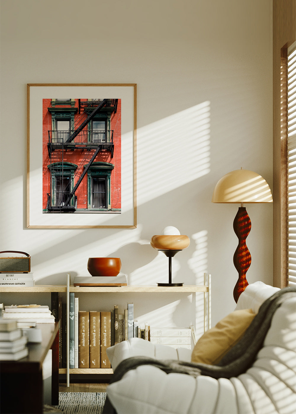 Quadro città: facciata di NY con scala antincendio – Product2
