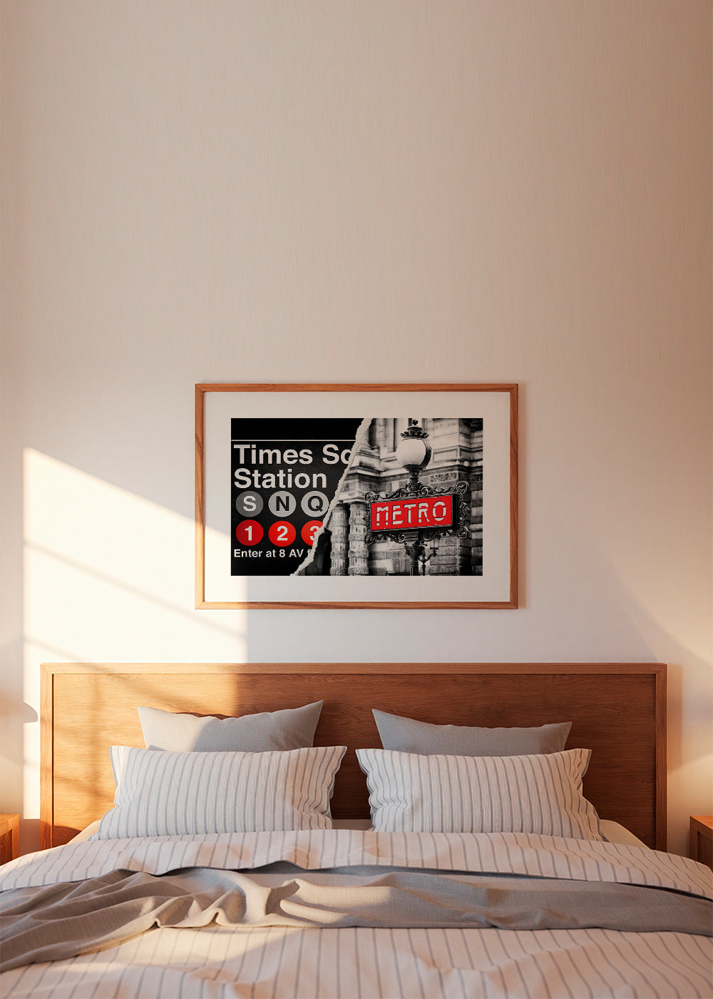 Poster di viaggio con insegna Metro rossa – Product1