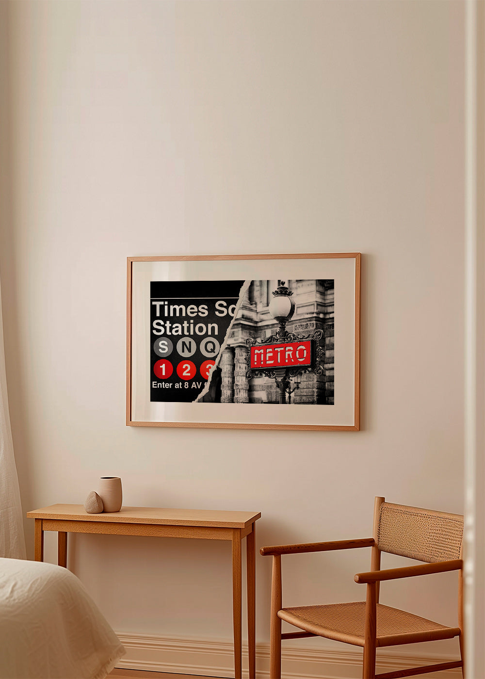 Poster di viaggio con insegna Metro rossa – Product3
