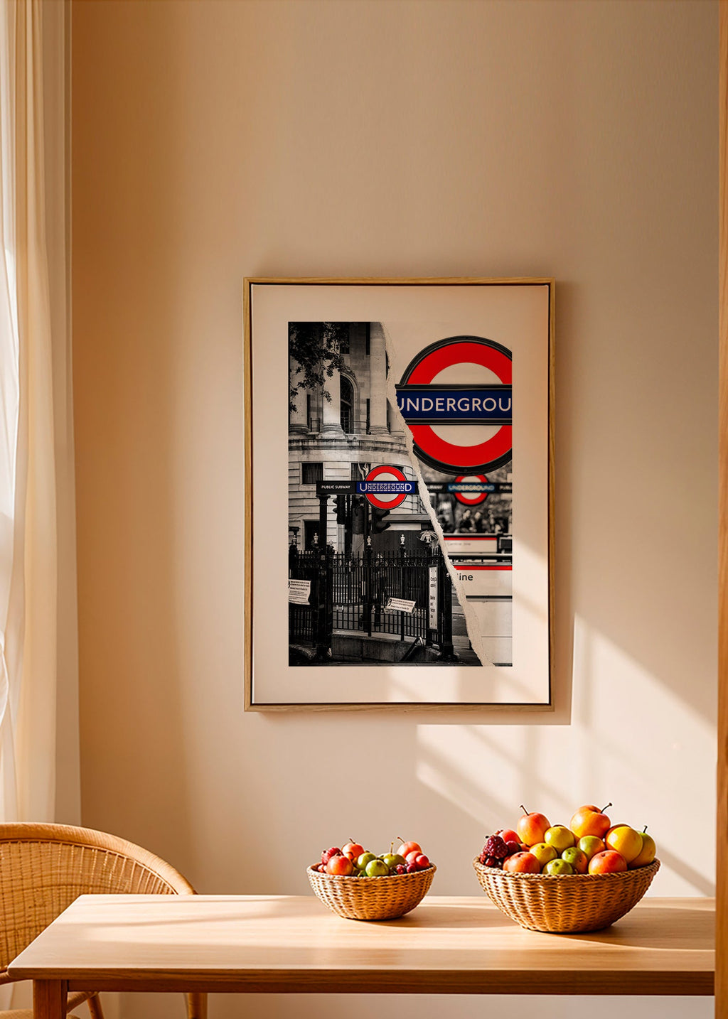 Quadro città con insegna Underground di Londra – Canvas2