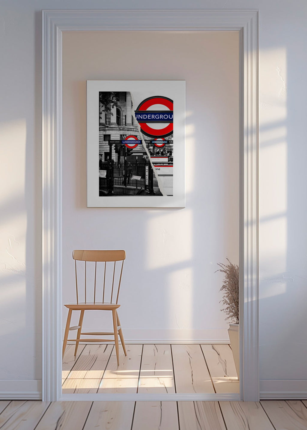 Quadro città con insegna Underground di Londra – Canvas