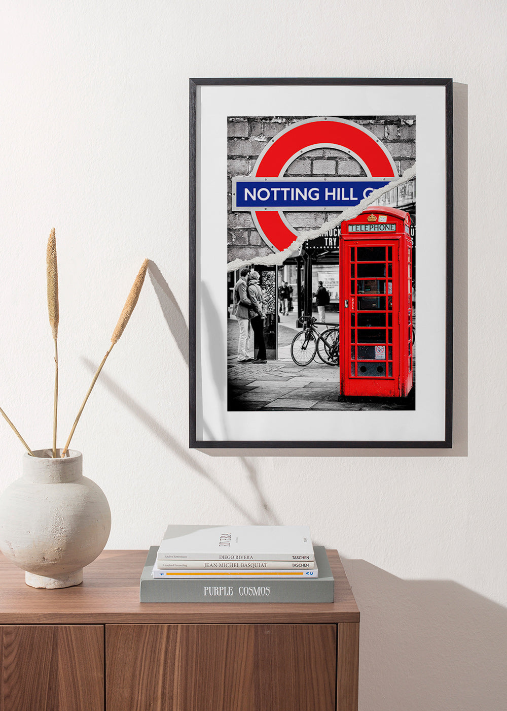 Arte da città con cabina telefonica rossa a Notting Hill – Product1