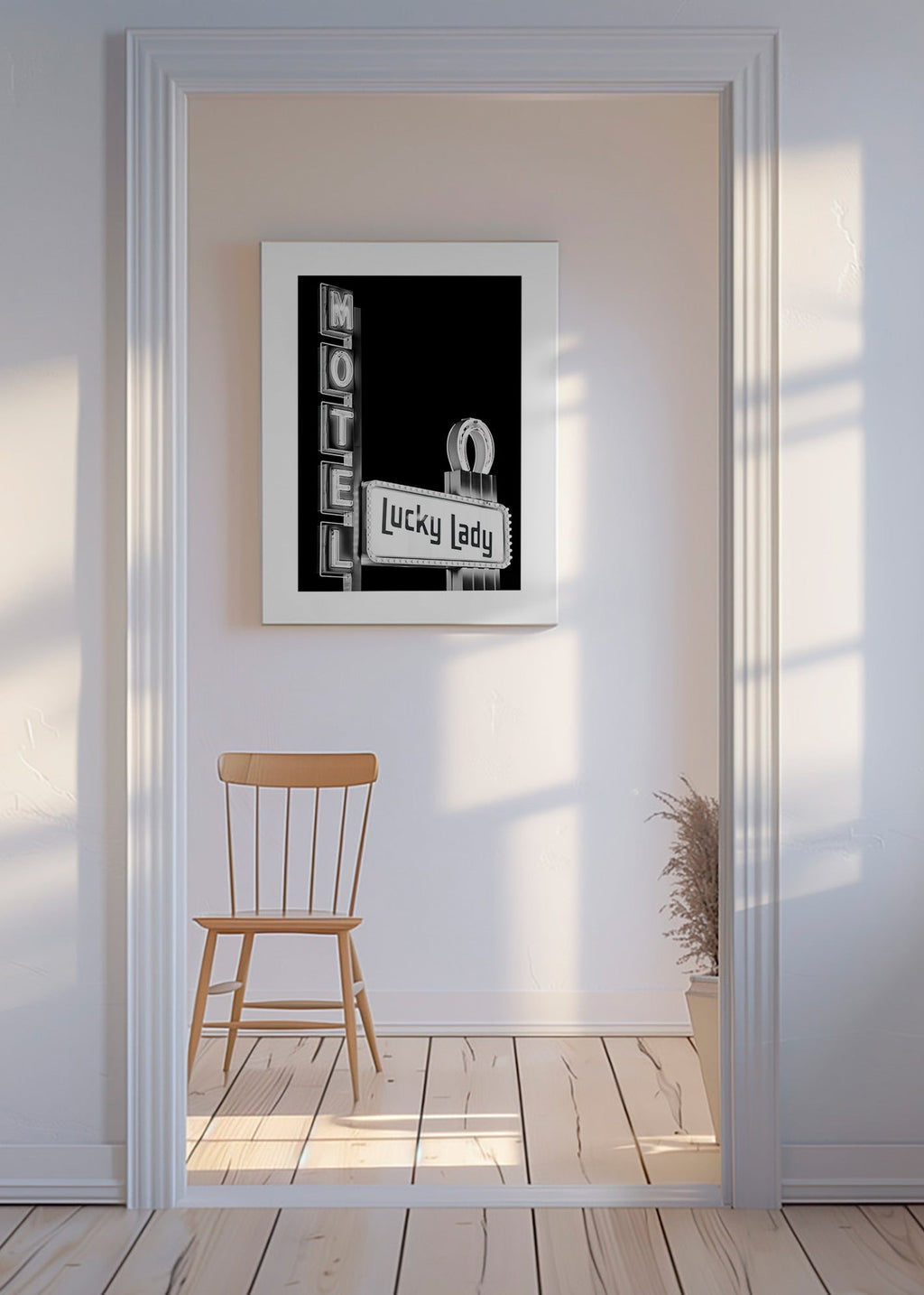 Fotografia Insegna Lucky Lady del Motel – Canvas