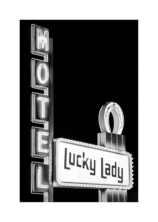 Fotografia Insegna Lucky Lady del Motel