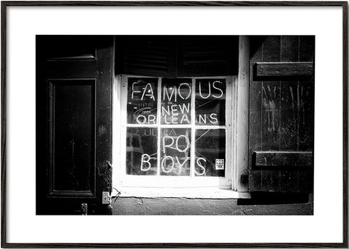 Arte da cucina: insegna New Orleans in bianco e nero – Black Frame