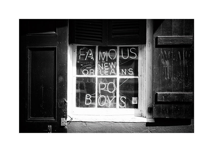 Arte da cucina: insegna New Orleans in bianco e nero