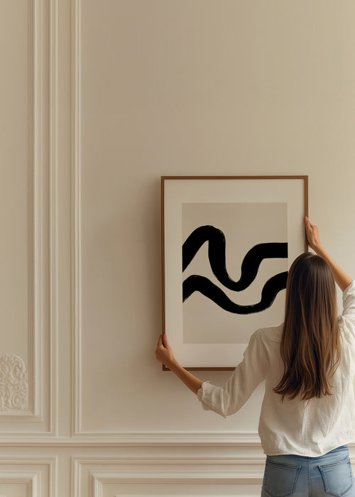 Finding balance - Framed poster in an interior