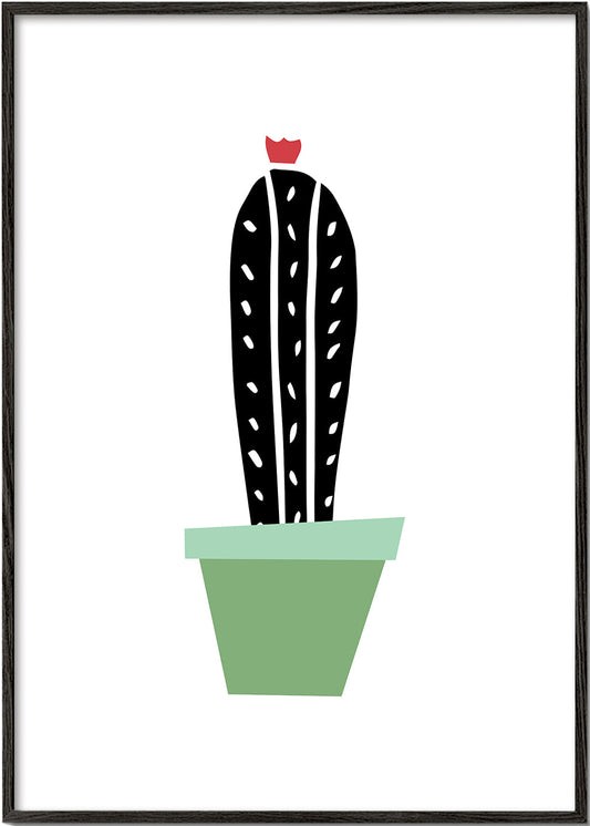 Green pot cactus print