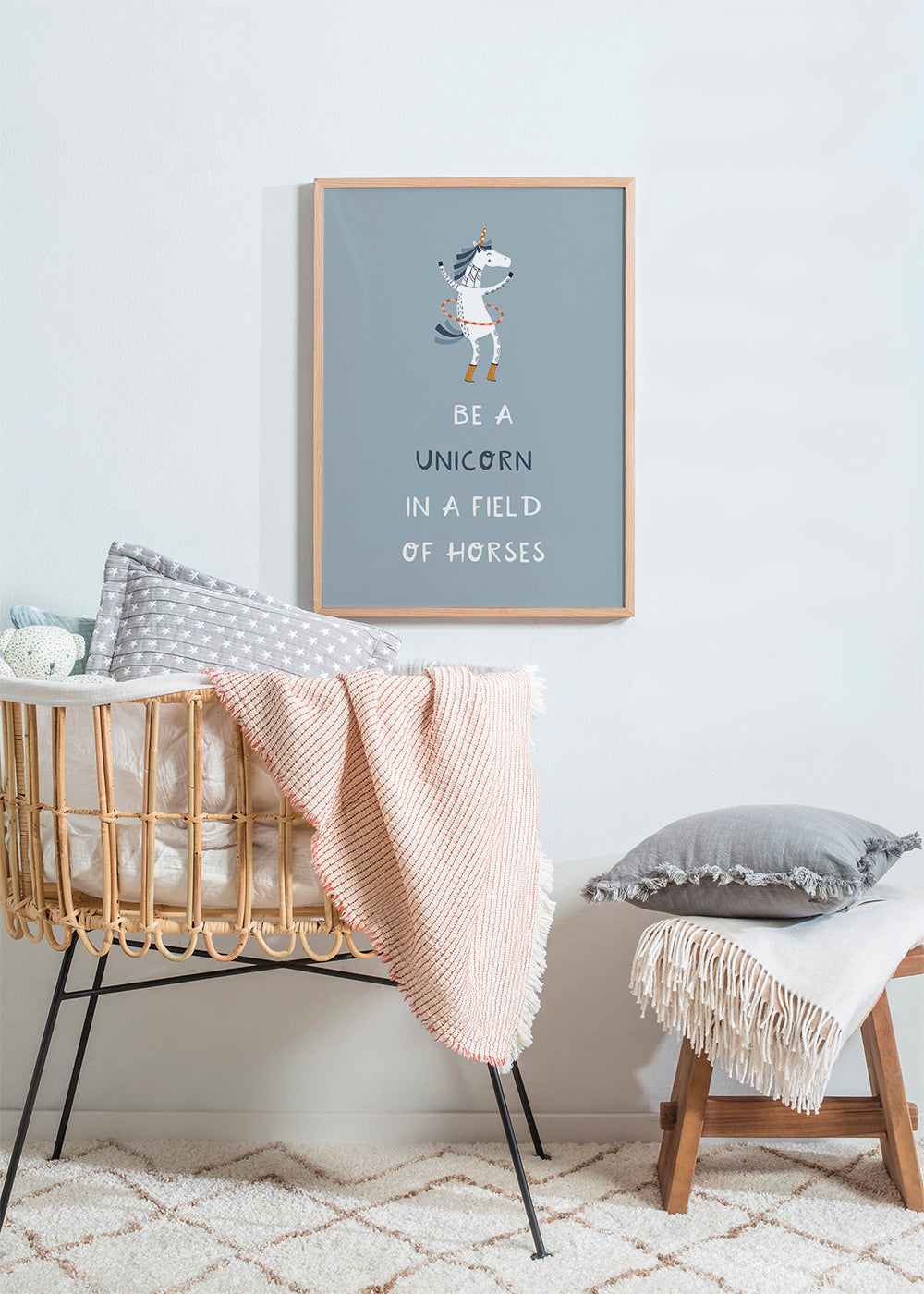 Be a Unicorn in a field of horses Quote blue