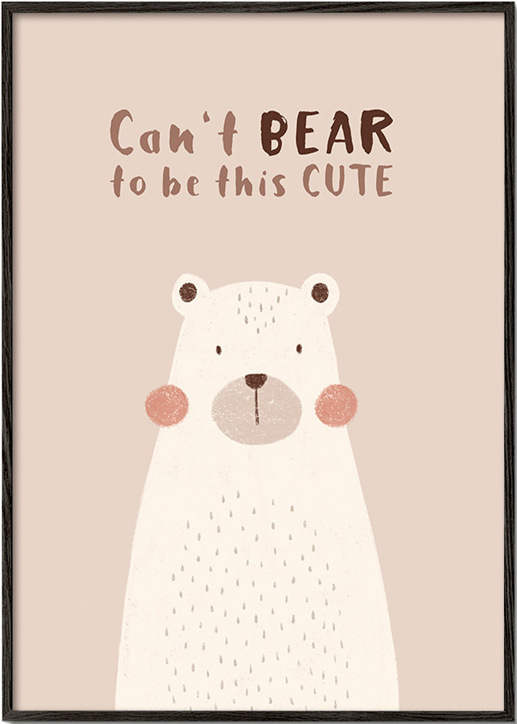 Stampa per bambini: orso beige carino