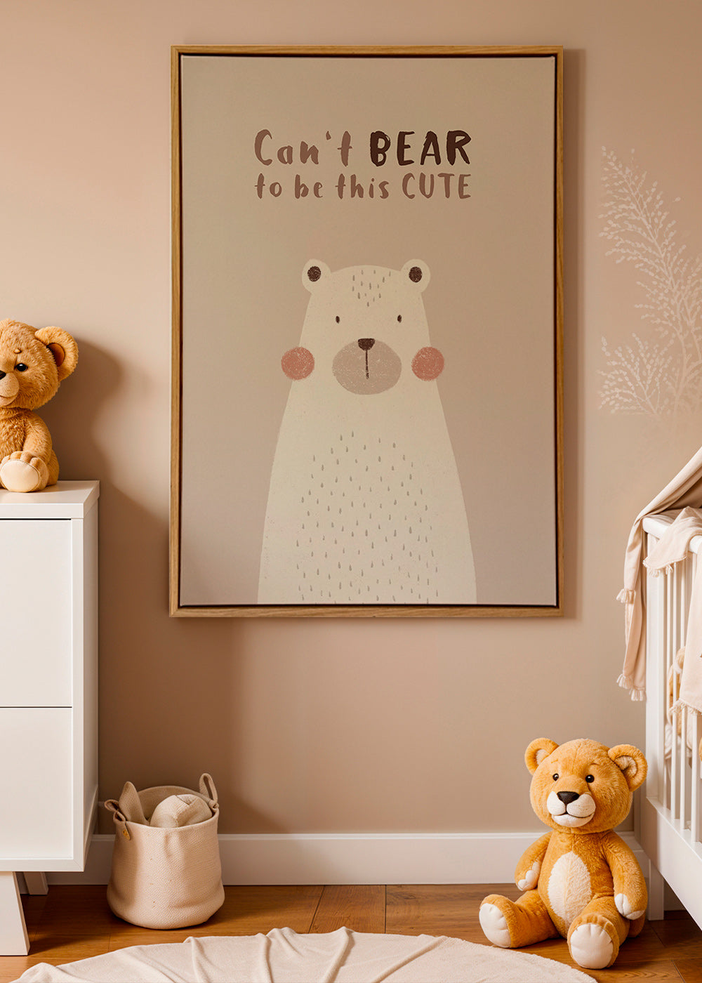 Stampa per bambini: orso beige carino