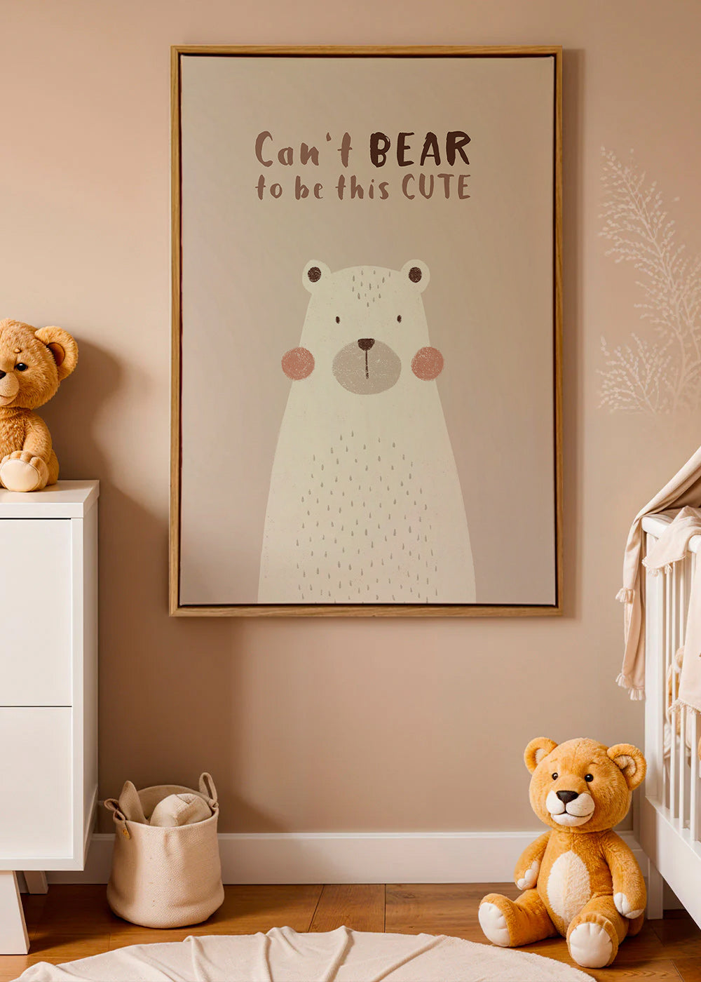 Stampa per bambini: orso beige carino