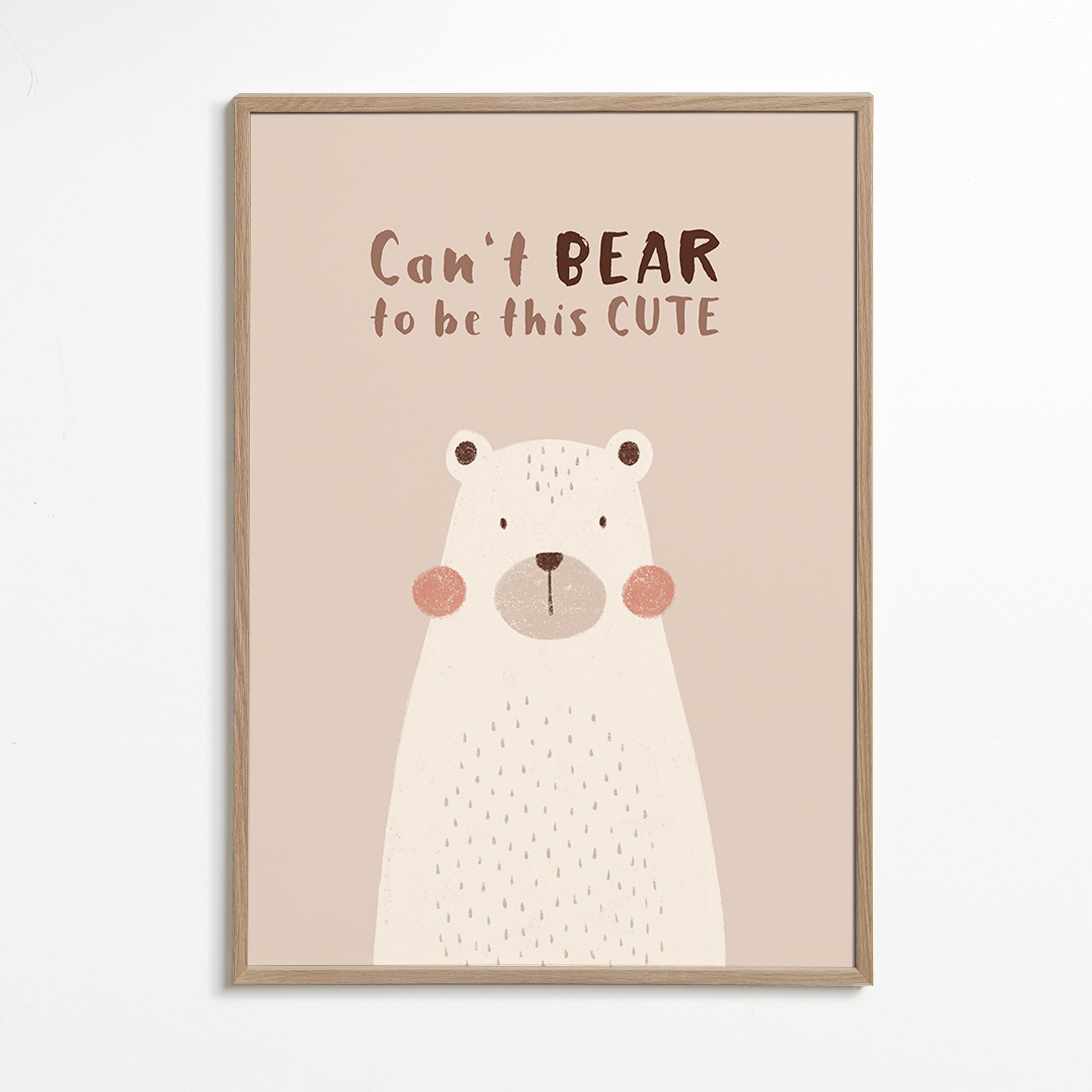 Stampa per bambini: orso beige carino