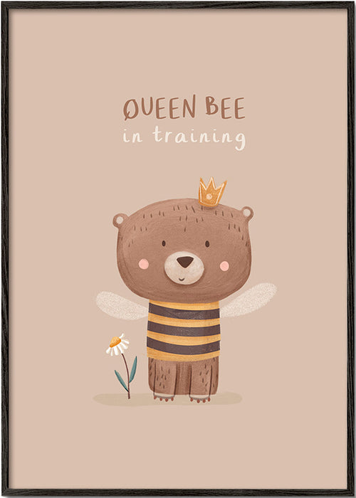 Stampa per bambini orso vestito da regina ape