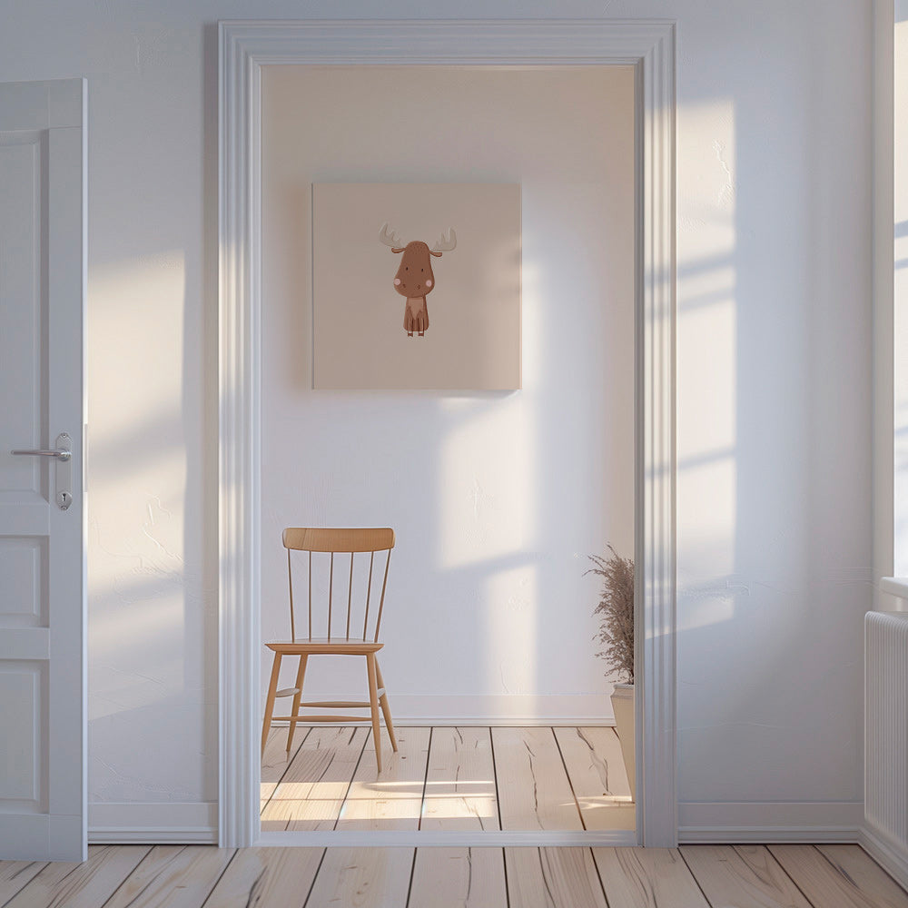 Illustrazione minimalista di alce
