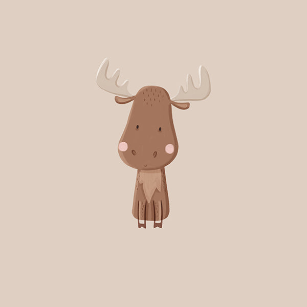 Illustrazione minimalista di alce