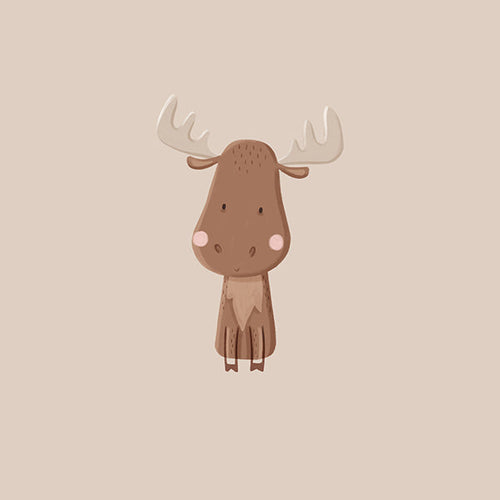 Illustrazione minimalista di alce