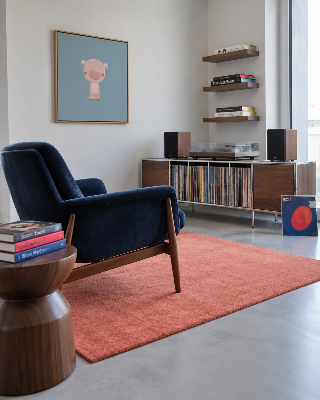 pig - Framed canvas in an interior