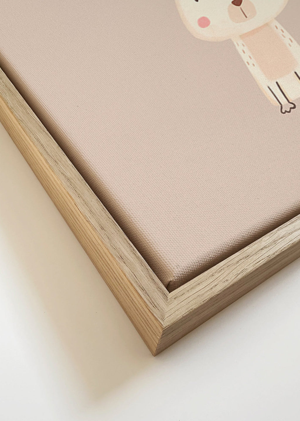 Stampa per bambini con coniglio minimal sfondo beige