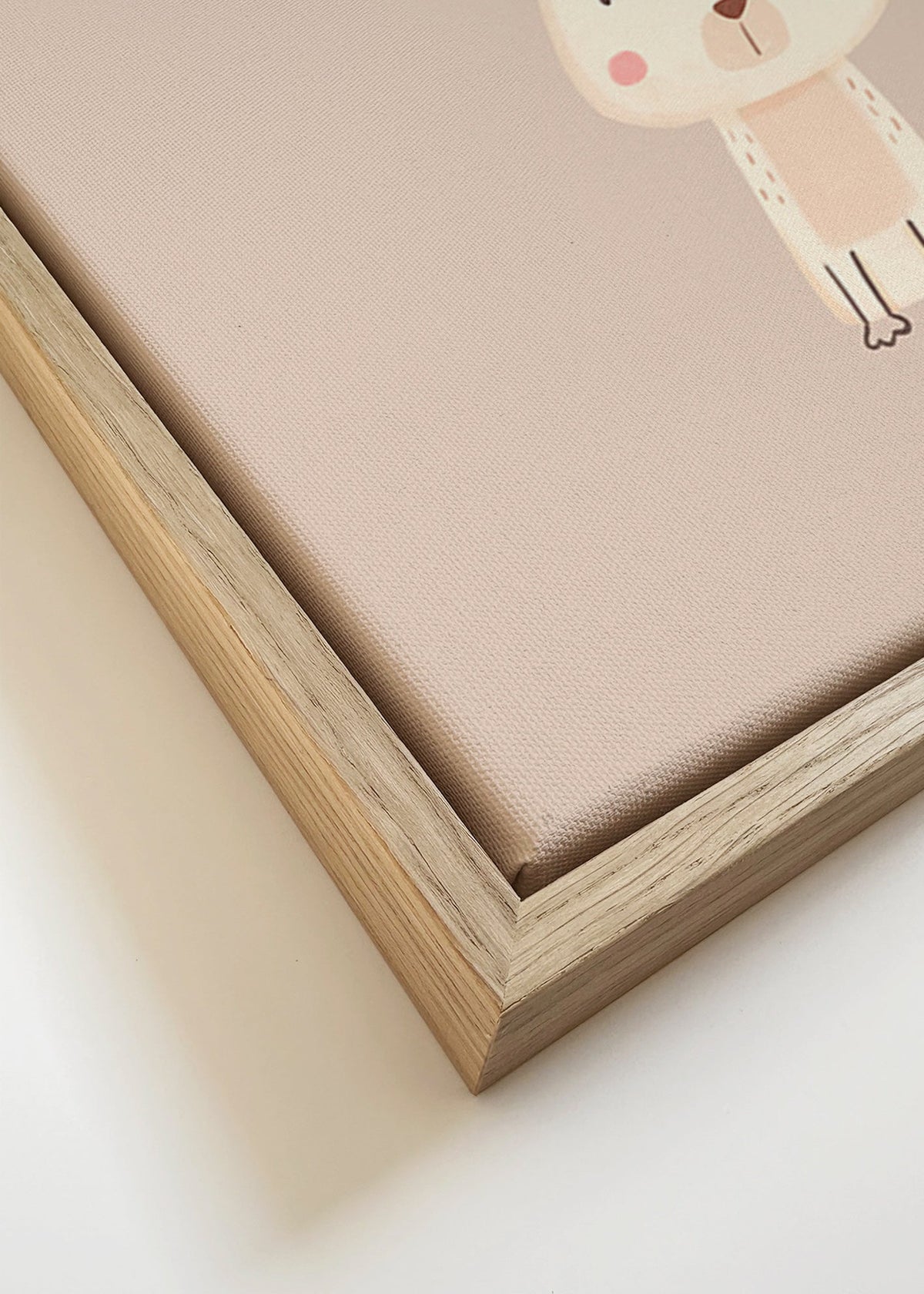 Stampa per bambini con coniglio minimal sfondo beige