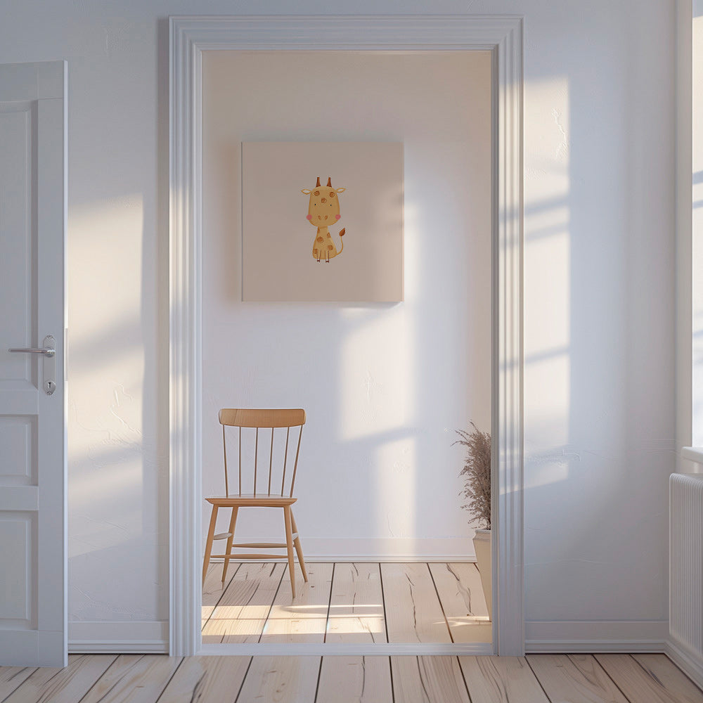 Stampa per bambini con giraffa minimal