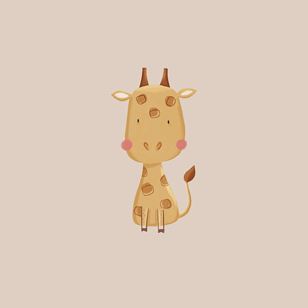 Stampa per bambini con giraffa minimal