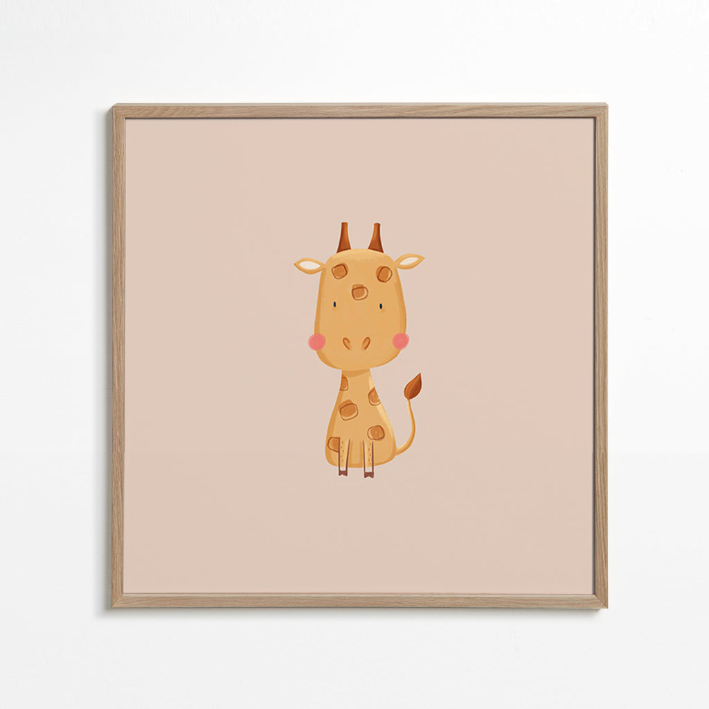Stampa per bambini con giraffa minimal