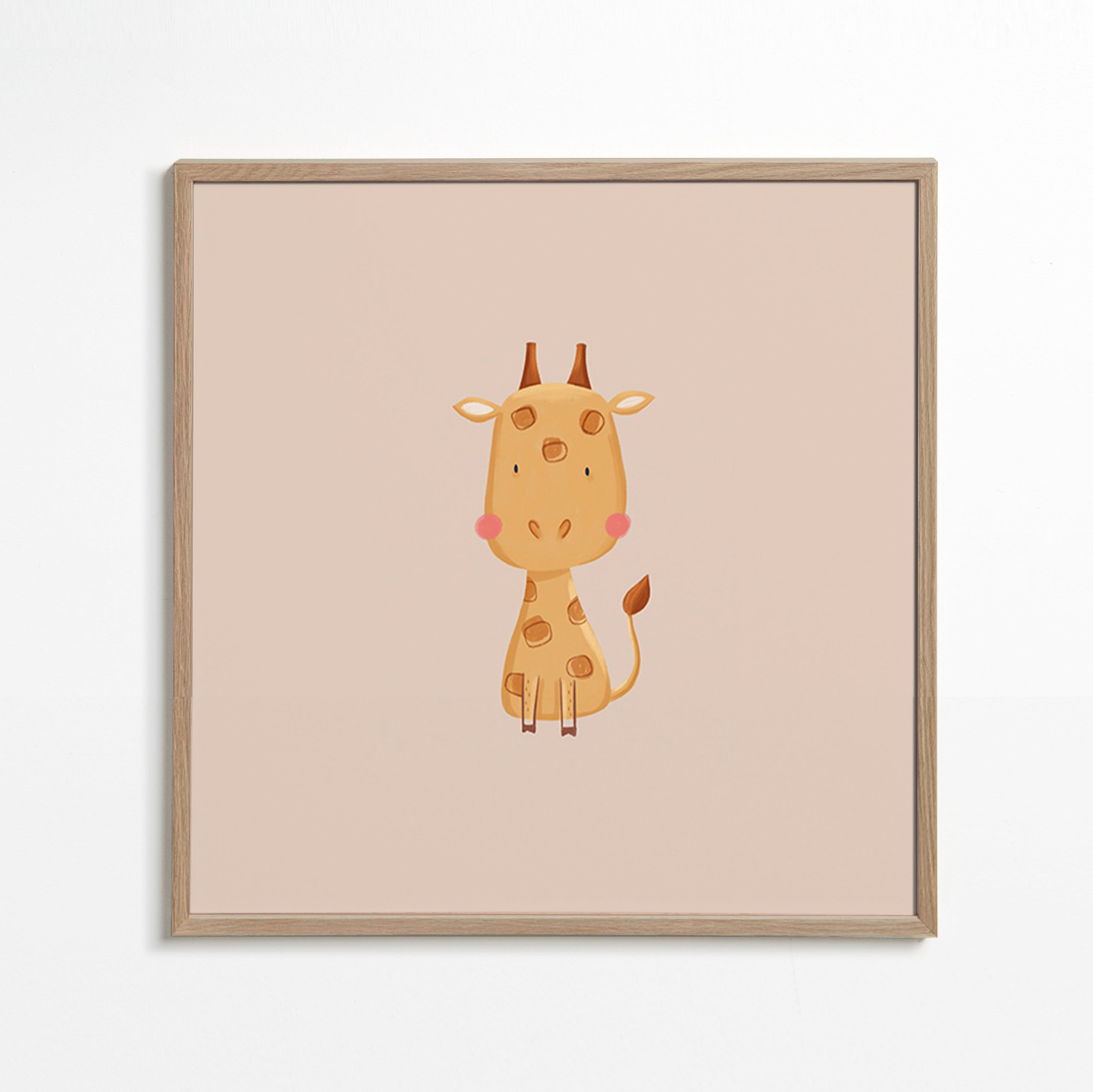 Stampa per bambini con giraffa minimal