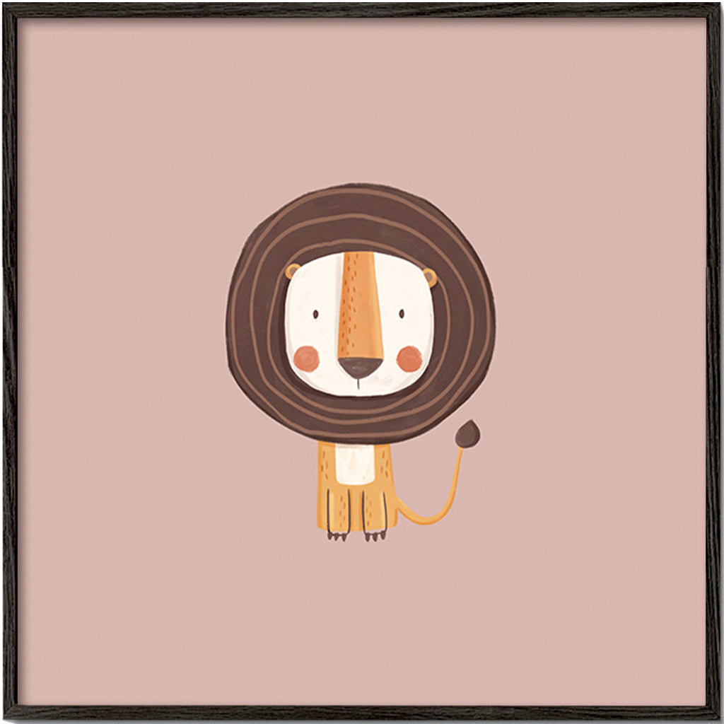 Stampa per bambini: leone minimalista
