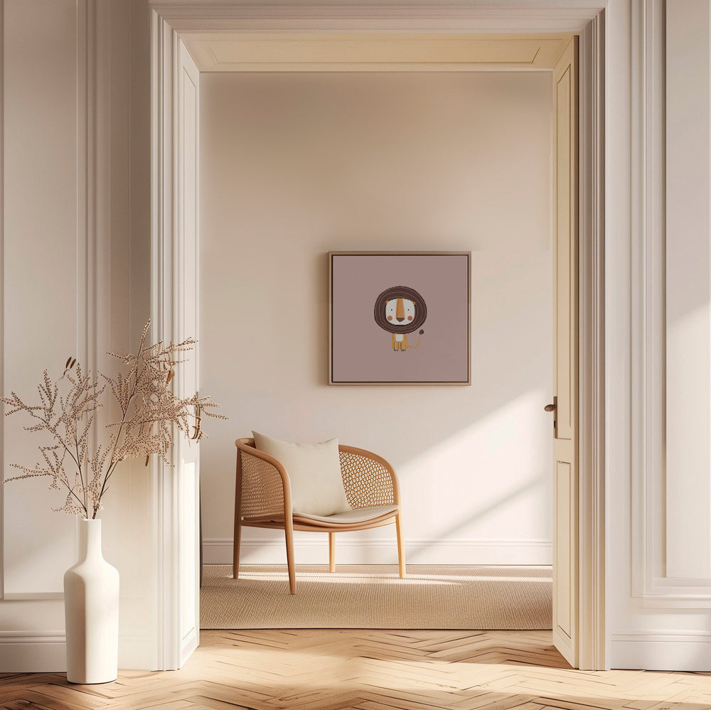 Stampa per bambini: leone minimalista