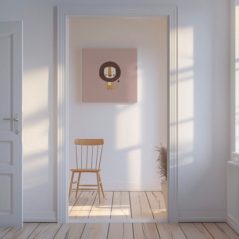 Stampa per bambini: leone minimalista