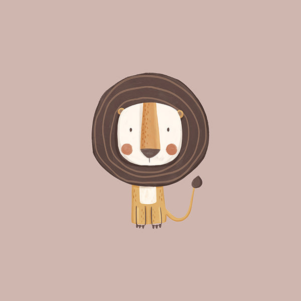 Stampa per bambini: leone minimalista