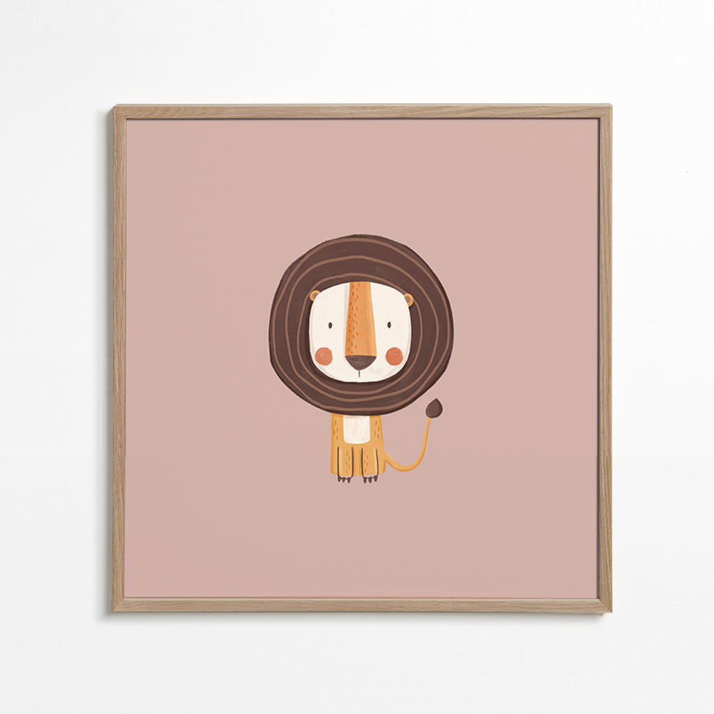 Stampa per bambini: leone minimalista