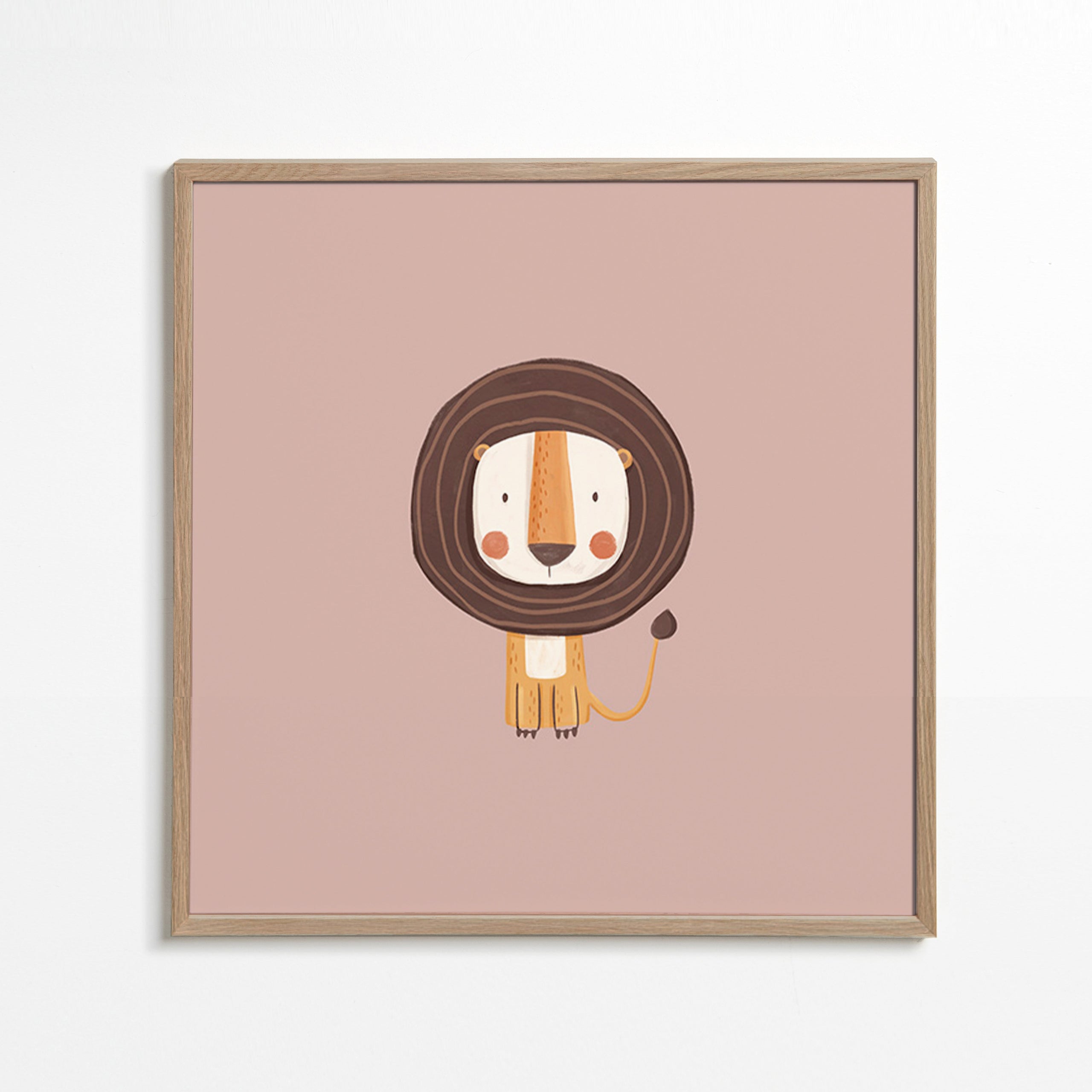 Stampa per bambini: leone minimalista