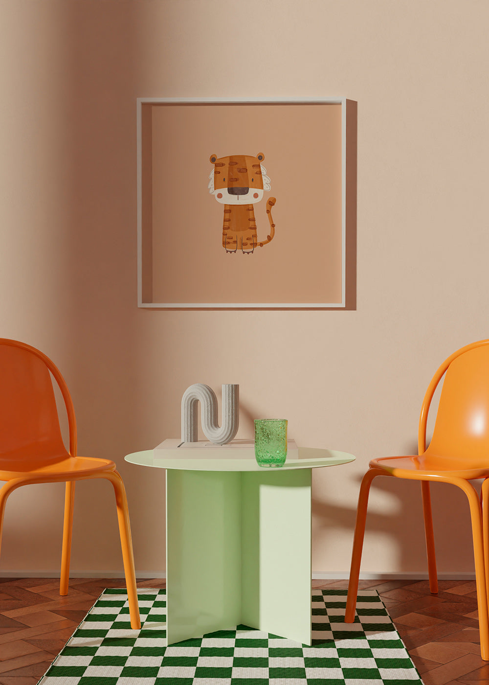 Tigre illustrato minimalista