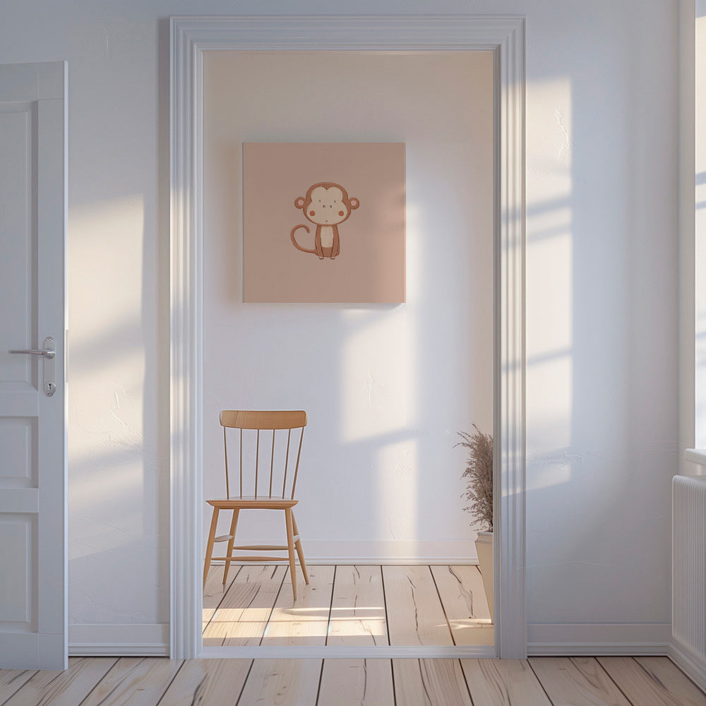 Quadro scimmia minimalista