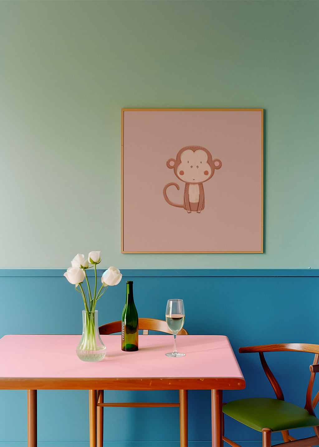 Quadro scimmia minimalista